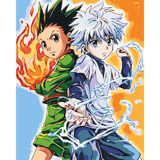 Картина за номерами Kartiny Origami: Hunter x Hunter: Killua Zoldyck and Gon Freecs, (31060)