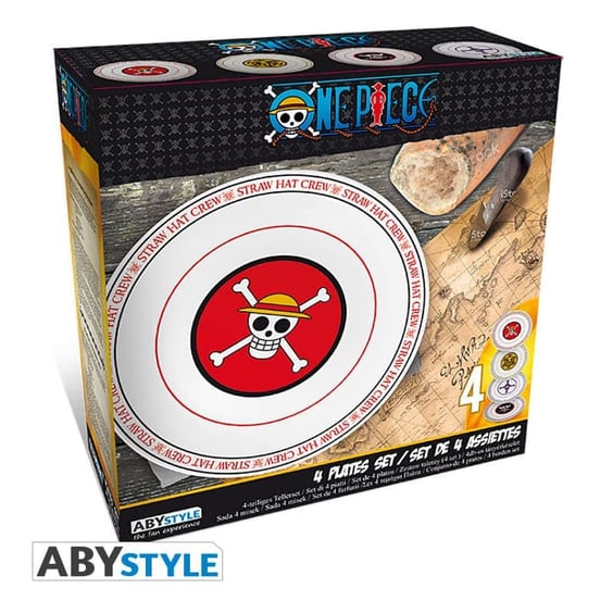 Набір тарілок ABYstyle: One Piece: Skull Logo: Straw Hat Crew, Pirates of Heart, Red Hair Pirates and White Beard Pirates, (31536) 6