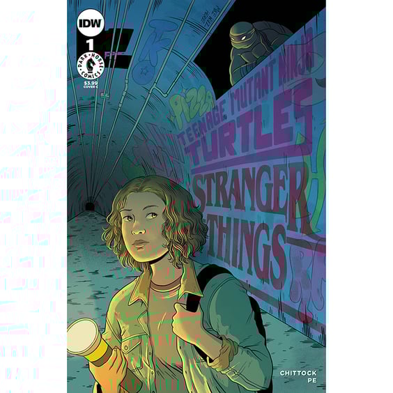 Комикс Teenage Mutant Ninja Turtles & Stranger Things. Chapter One. The Tourists. Volume 1. #1 (Woodall's Cover), (31768)