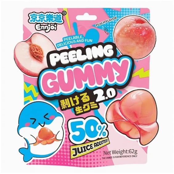 Желейные конфеты Ennjoi: Peeling Gummy: Peach Flavor, (321297)