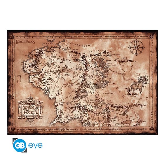 Постер GB Eye: Maxi: The Lord Of The Rings: Map of Middle-Earth, (327060)