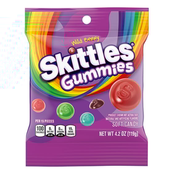 Цукерки Skittles: Gummies: Wild Berry, (330499)