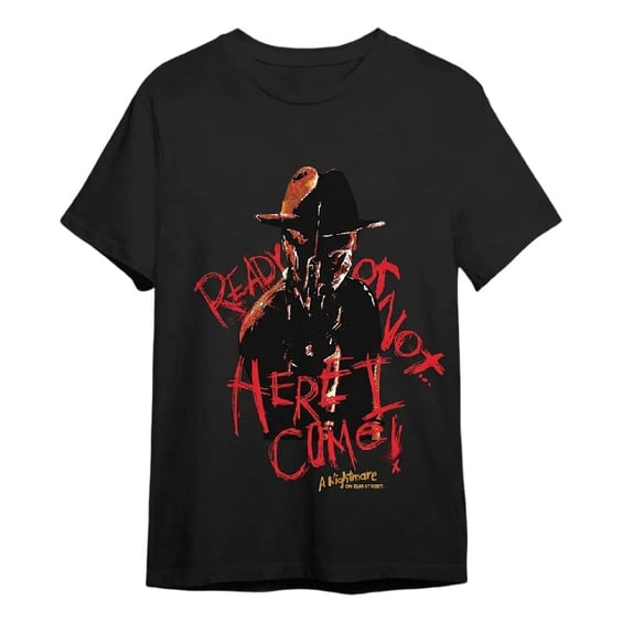 Футболка Warner Bros.: A Nightmare on Elm Street: Freddy Crueger: «Ready or Not, Here I Come!» (L), (34415)