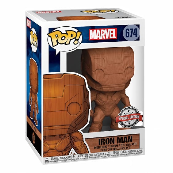 Фигурка Funko POP!: Marvel: Iron Man (Special Edition) (Wood Deco), (36579) 3