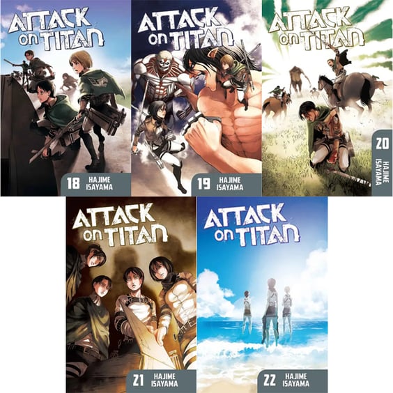 Набір манґи Attack on Titan. Volumes 18-22 (Box Set), (367440)
