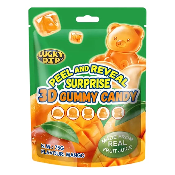 Желейні цукерки Lucky Dip: Peel and Reveal Surprise: 3D Gummy Candy: Mango, (403929)