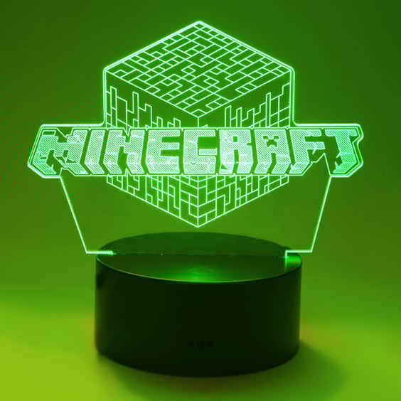 Акриловий світильник Minecraft: Logo, (40914)