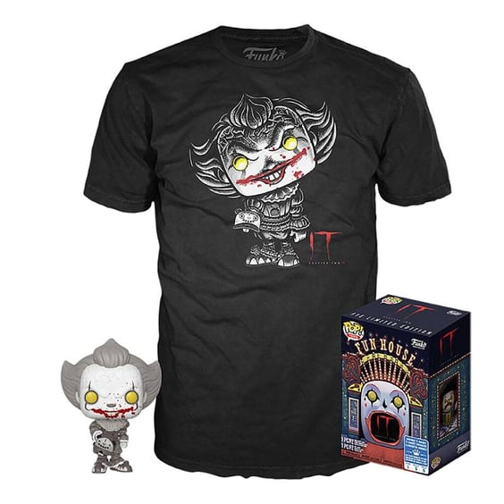 Комплект Funko POP!: Tees: Movies: IT: Chapter 2: Pennywise w/ Beaver Hat (M), (42420)
