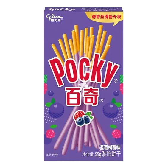Печенье Glico: Pocky: Blueberry Raspberry Flavor, (43594)