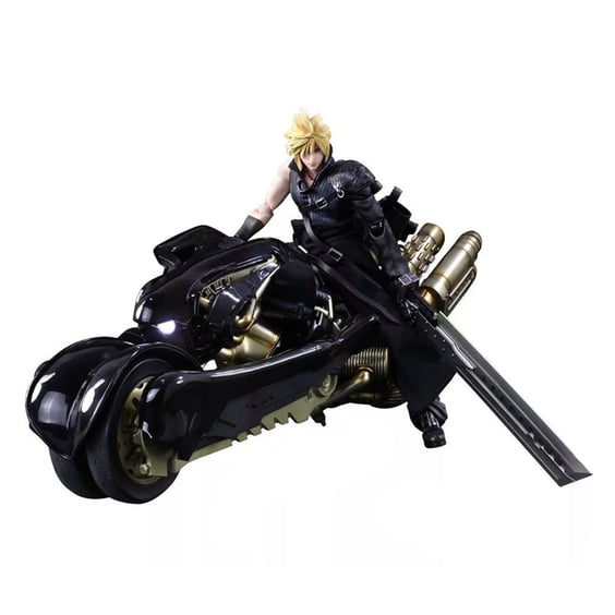 Коллекционная фигурка Play Arts KAI: Final Fantasy VII: Cloud w/ Motorcycle, (44188)