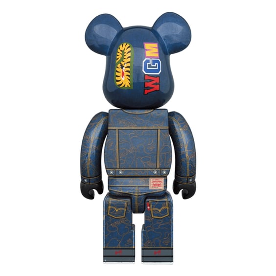 Bearbrick: BAPE & Levi's: Jeans Shark (400%), (44375) 2