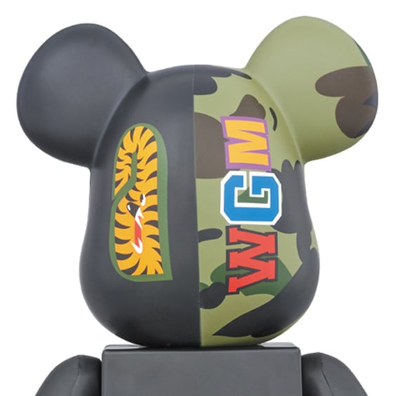 Bearbrick: BAPE: Camo Shark (Black) (400%), (44377) 2