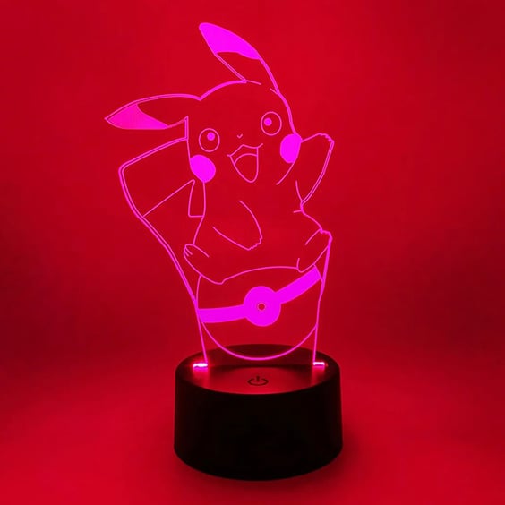 Акриловий світильник Pokemon: Pikachu Riding Pokeball, (44475)