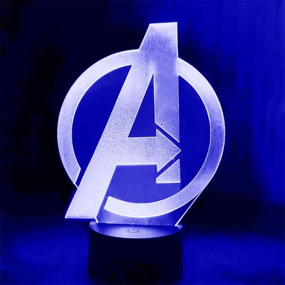 Акриловый светильник Marvel: Avengers: Logo, (44543)