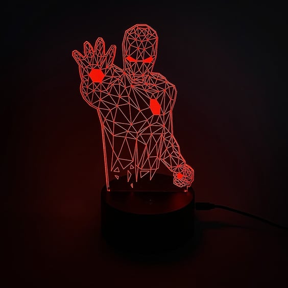 Акриловий світильник Marvel: Iron Man (Shooting), (44582)