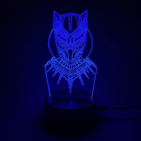 Акриловый светильник Marvel: Black Panther, (44611)