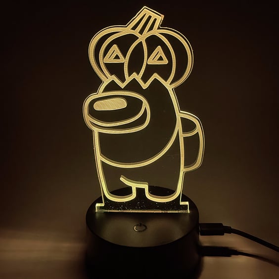 Акриловий світильник Among Us: Crewmate w/ Pumpkin, (44690)