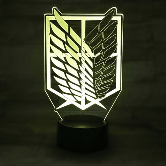 Акриловый светильник Attack on Titan: Survey Corps: Logo, (44701)
