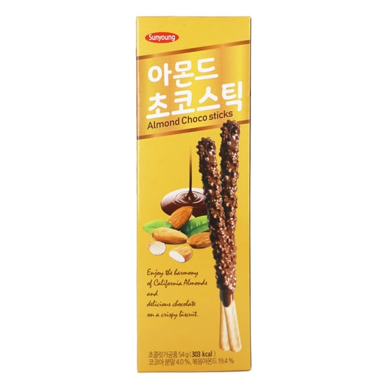 Печиво Sunyoung: Choco Stick: Almond, (460332)
