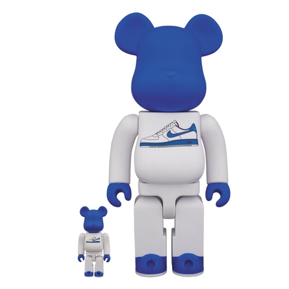 *Original* Be@rbrick: Nike: Lunar Force 1 (White / Blue) (Set) (100% & 400%), (460642)