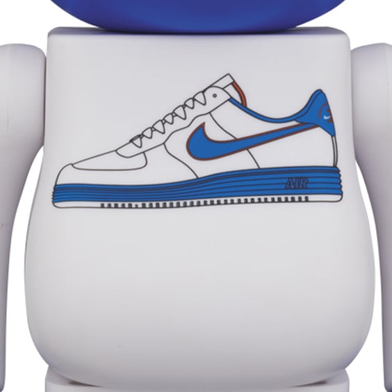 *Original* Be@rbrick: Nike: Lunar Force 1 (White / Blue) (Set) (100% & 400%), (460642) 2
