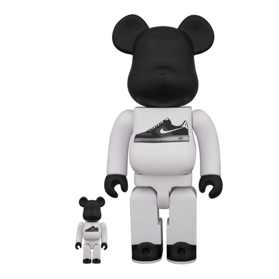 *Original* Be@rbrick: Nike: Lunar Force 1 (White/Black) (Set) (100% & 400%), (460659)