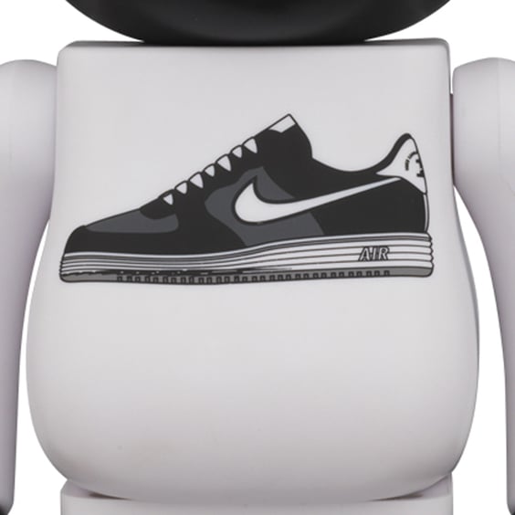 *Original* Be@rbrick: Nike: Lunar Force 1 (White/Black) (Set) (100% & 400%), (460659) 2