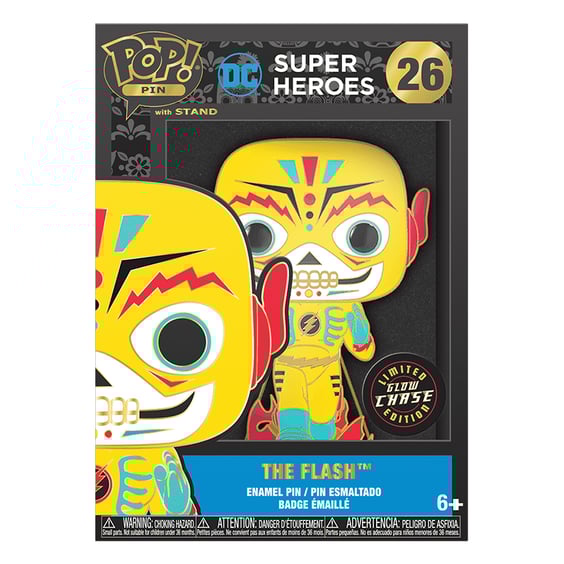 Фігурка Funko POP!: Pin: Dia De Los DC: Super Heroes: The Flash (Glow Chase Limited Edition), (463929) 5
