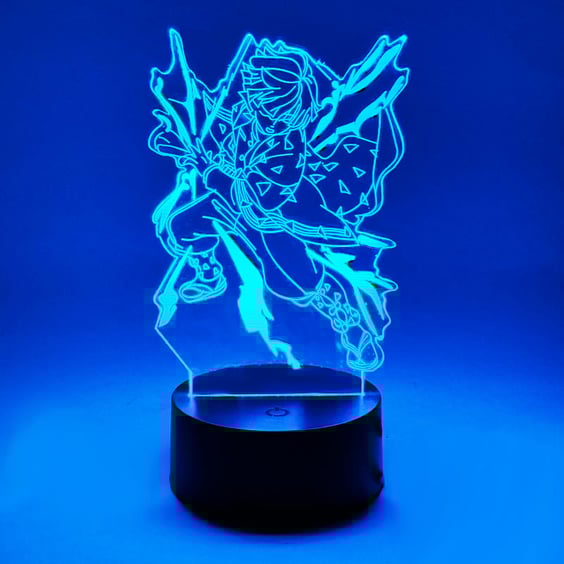 Акриловый светильник Demon Slayer: Zenitsu Agatsuma w/ Lightning Katana, (44709)