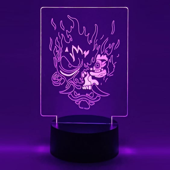 Акриловий світильник Cyberpunk 2077: Rock Group: Samurai: Logo, (48897)