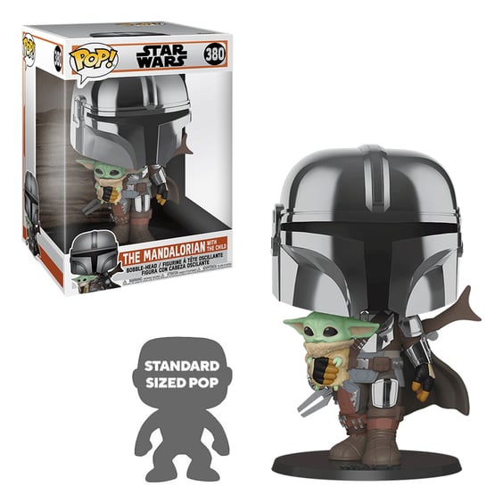 Фигурка Funko POP!: Star Wars: The Mandalorian: Mandalorian w/ The Child, (49931)