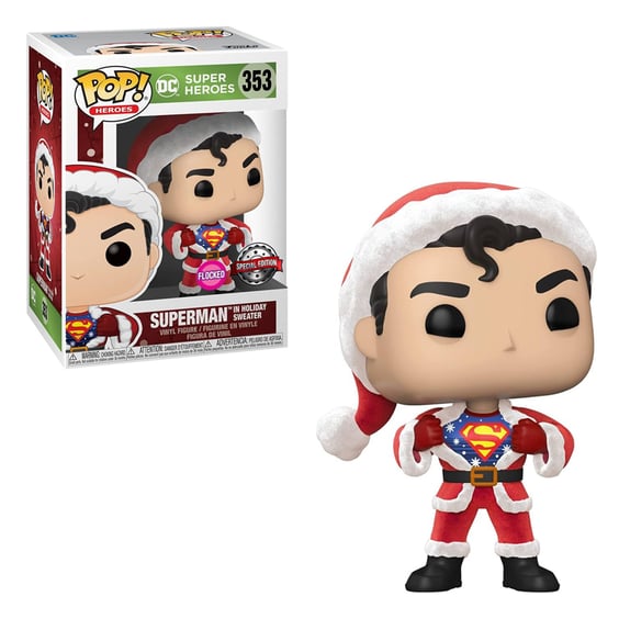 Фігурка Funko POP!: Heroes: DC: Superman in Holiday Sweater (Flocked) (Special Edition), (50641)