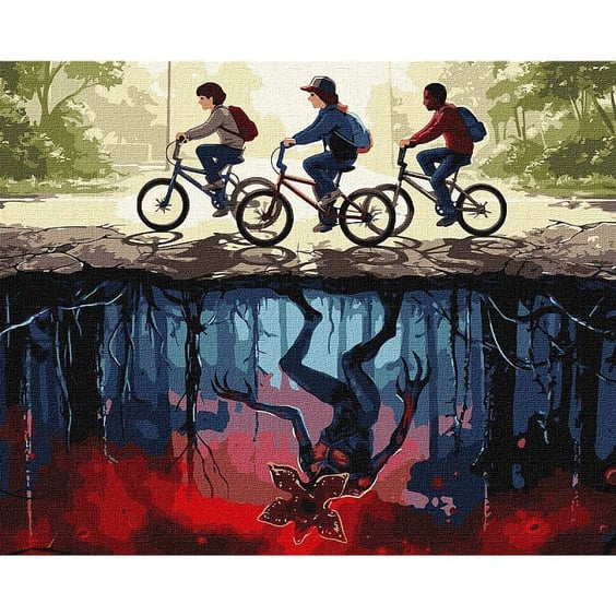 Картина по номерам Ideyka: Stranger Things:  The Border of Realities, (5229)