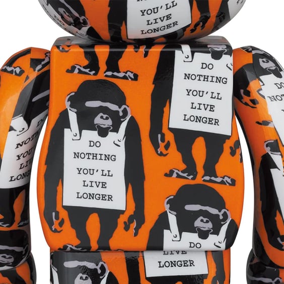 *Original* Be@rbrick: Brandalism: Monkey Sign (Set) (100% & 400%), (599281) 4