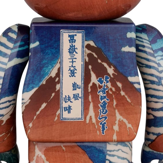 *Original* Be@rbrick: Katsushika Hokusai: Thirty-six Views of Mount Fuji: A Mild Breeze on a Fine Day (Set) (100% & 400%), (599526) 2