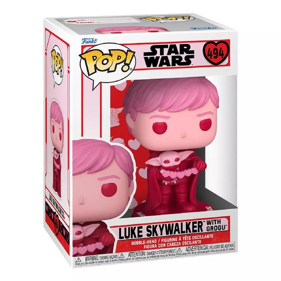 Фігурка Funko POP!: Star Wars: Luke Skywalker w/ Grogu (Valentine Editions), (60125) 3