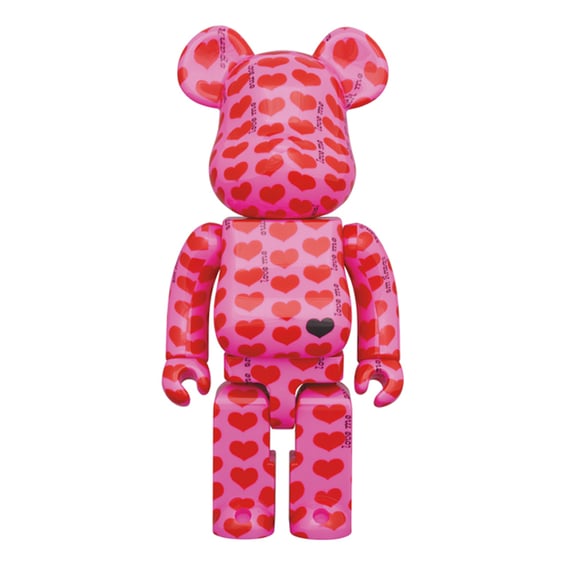 *Original* Be@rbrick: Hide: Pink Heart (Set) (100% & 400%), (601939) 3