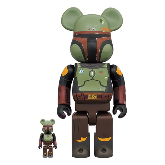 *Original* Be@rbrick: Star Wars: The Mandalorian: Boba Fett (Recovered Armor) (Set) (100% & 400%), (602073)