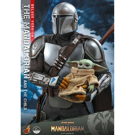 Колекційна фігура Hot Toys: Quarter Scale: Star Wars: The Mandalorian: The Mandalorian & Grogu (Set), (607041) 2