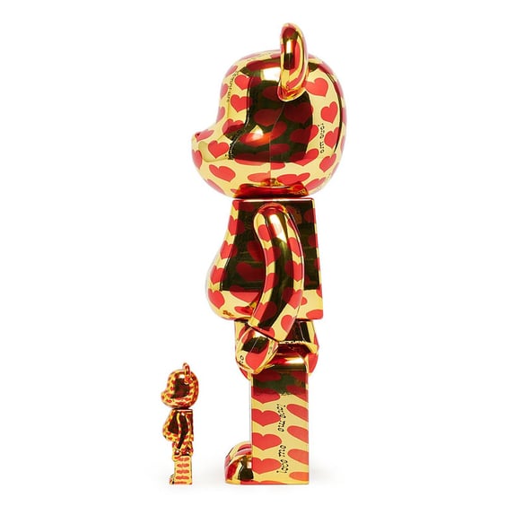 *Original* Be@rbrick: Hide: Gold Heart (Set) (100% & 400%), (607962) 2