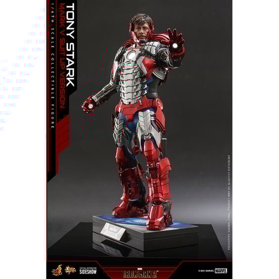 Коллекционная фигура Hot Toys: Marvel: Iron Man 2: Tony Stark (Mark V Suit Up Version), (608147)
