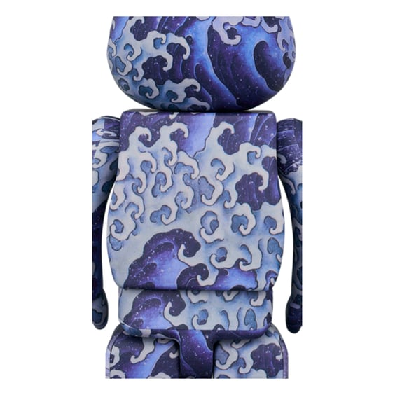 *Original* Be@rbrick: Katsushika Hokusai: Uemachi Festival Stall Ceiling Painting «Otoko Nami‎» (Set) (100% & 400%), (609782) 4