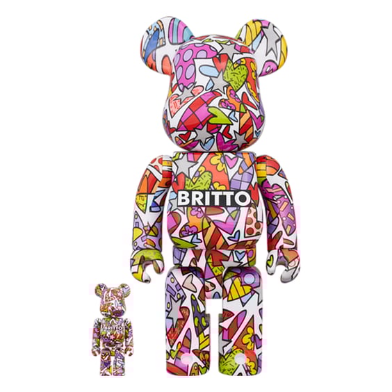 *Original* Be@rbrick: Romero Britto: Heart (Set) (100% & 400%), (614366)