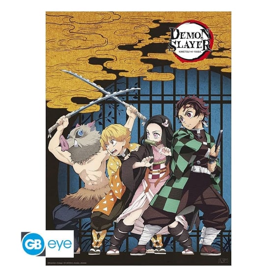 Набор постеров GB Eye: Chibi: Demon Slayer: Tanjiro, Nezuko, Inosuke and Zenitsu, (62790) 2