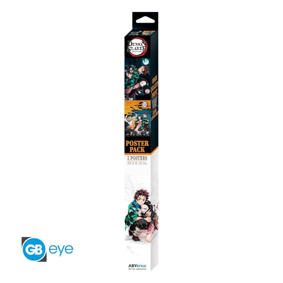 Набор постеров GB Eye: Chibi: Demon Slayer: Tanjiro, Nezuko, Inosuke and Zenitsu, (62790) 4