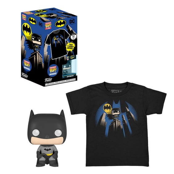 Комплект Funko Pocket POP!: Tees: DC: Batman (L) (Дитяча), (63548)