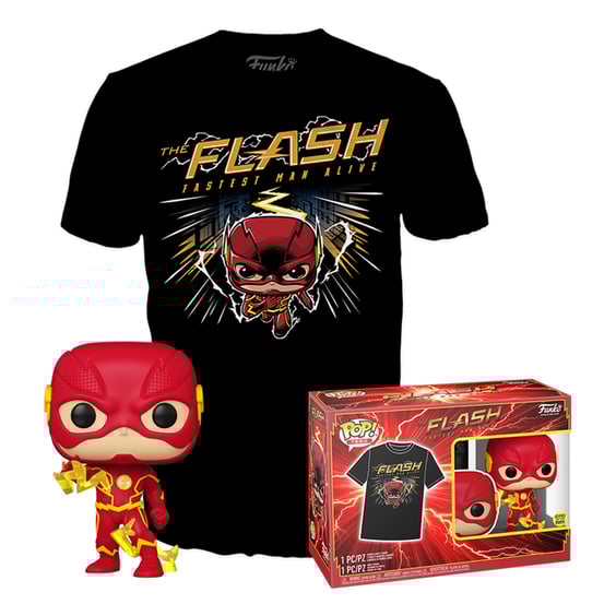 Комплект Funko POP!: Tees: Television: DC: The Flash (Glows in the Dark) (M), (63643)
