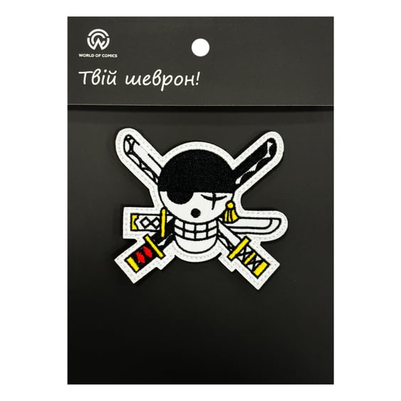 Шеврон One Piece: Zoro Skull: Logo, (6379)