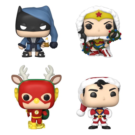 Фігурки Funko Pocket POP!: DC: Super Heroes (4-Pack Tree Holiday), (65542) 2