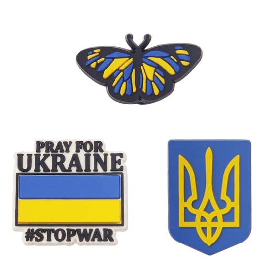 Набір джибітсів Patriotic symbols: «Pray For Ukraine #StopWar‎», (6593)